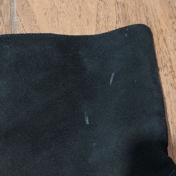 Coach Hayley 8 black suede leather logo bootie fold over heels - Picture 12 of 13